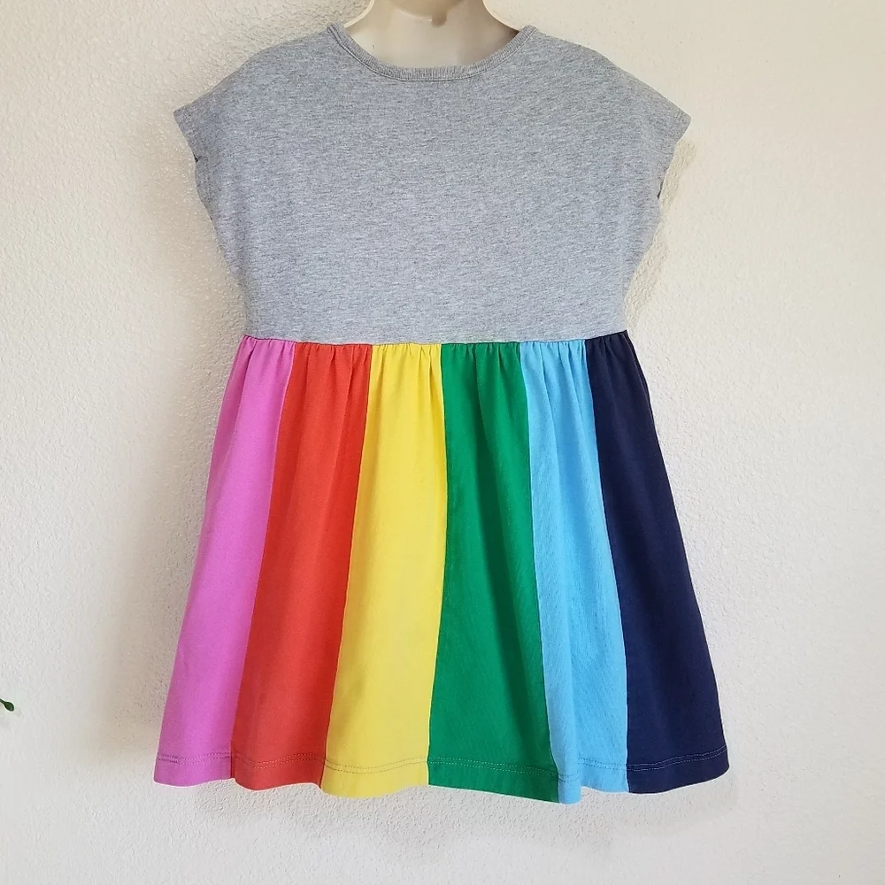 Hanna Andersson Girl's Rainbow Swing Dress